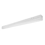White rectangular 4ft strip light led fluorescent fixture with sleek design 120-277v wattage and cct selectable