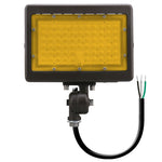 LED Mini Flood, 2200K Amber, 11,200 Lumen Max, Wattage Selectable, Integrated Photocell, 120-277V, White or Bronze Finish