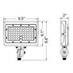 LED Mini Flood, 2200K Amber, 11,200 Lumen Max, Wattage Selectable, Integrated Photocell, 120-277V, White or Bronze Finish