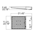 LED Area Light, 2200K Amber, 45,000 Lumen Max, Wattage Selectable, 120V-277V or 277-480V, Bronze, Black, White or Gray Finish