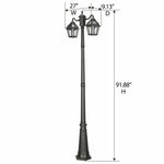 Polaris Double Head Lamp Post