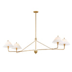 Kismet 4-Light Linear Pendant, Gold Leaf