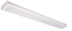 4FT LED ECONOMY WRAP-AROUND FIXTURE, 5200 Lumen Max, Wattage and CCT Selectable, 120-277V