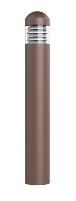 Commercial LED Bollard Light - 1800LM Max, CCT & Wattage Selectable, Dome Top Louver Reflector, Modular, 6-8" Retrofit Base, Black or Bronze