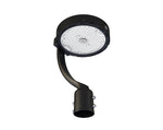 LED Area Round Post Top Light, 17,000 Lumen Max, Wattage and CCT Selectable, 120-277V, Photocell and Post Bracket, Black