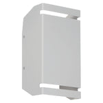 Modern satin finish outdoor wall light fixture on a white background