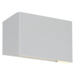 Satin rectangular wall light fixture on a white background