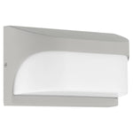 Satin outdoor wall light fixture on a white background