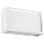 White rectangular wall light fixture on a white background