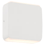 White square wall light on a white background
