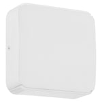 White square wall light on a white background