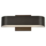 Modern wall light fixture with bronze design on a white background