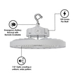 Static LED UFO High Bay, 30,000 Lumens, 200 Watt, 5000K, 120-277V, White Finish