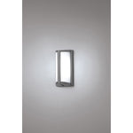 Modern outdoor wall light fixture on a gray background