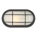 1 Light Outdoor Bulkhead, 60W, 120V, Black Finish, Nauticus Dual Mount