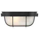 1 Light Outdoor Bulkhead, 60W, 120V, Black Finish, Nauticus Dual Mount