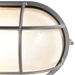 1 Light Outdoor Bulkhead, 60W, 120V, Satin Finish, Nauticus Dual Mount Collection