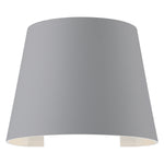 Satin wall mount light on a white background