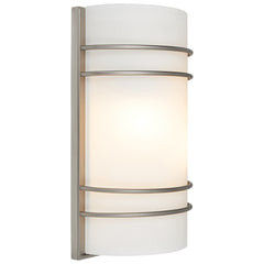 2 Light LED Wall Sconce, 1600 Lumens, Brushed Steel Finish, 120V