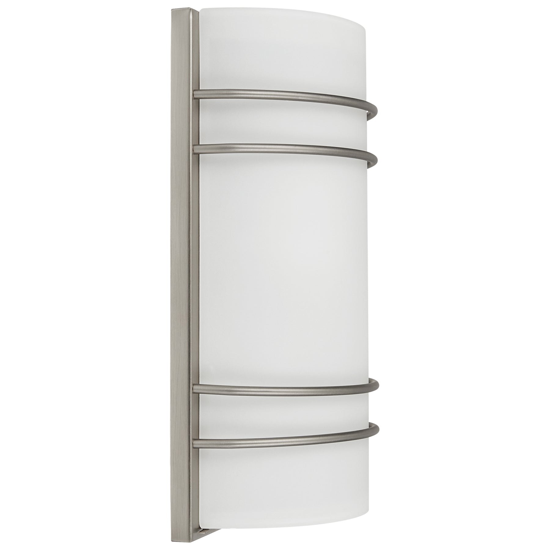 2 Light LED Wall Sconce, 1600 Lumens, Brushed Steel Finish, 120V
