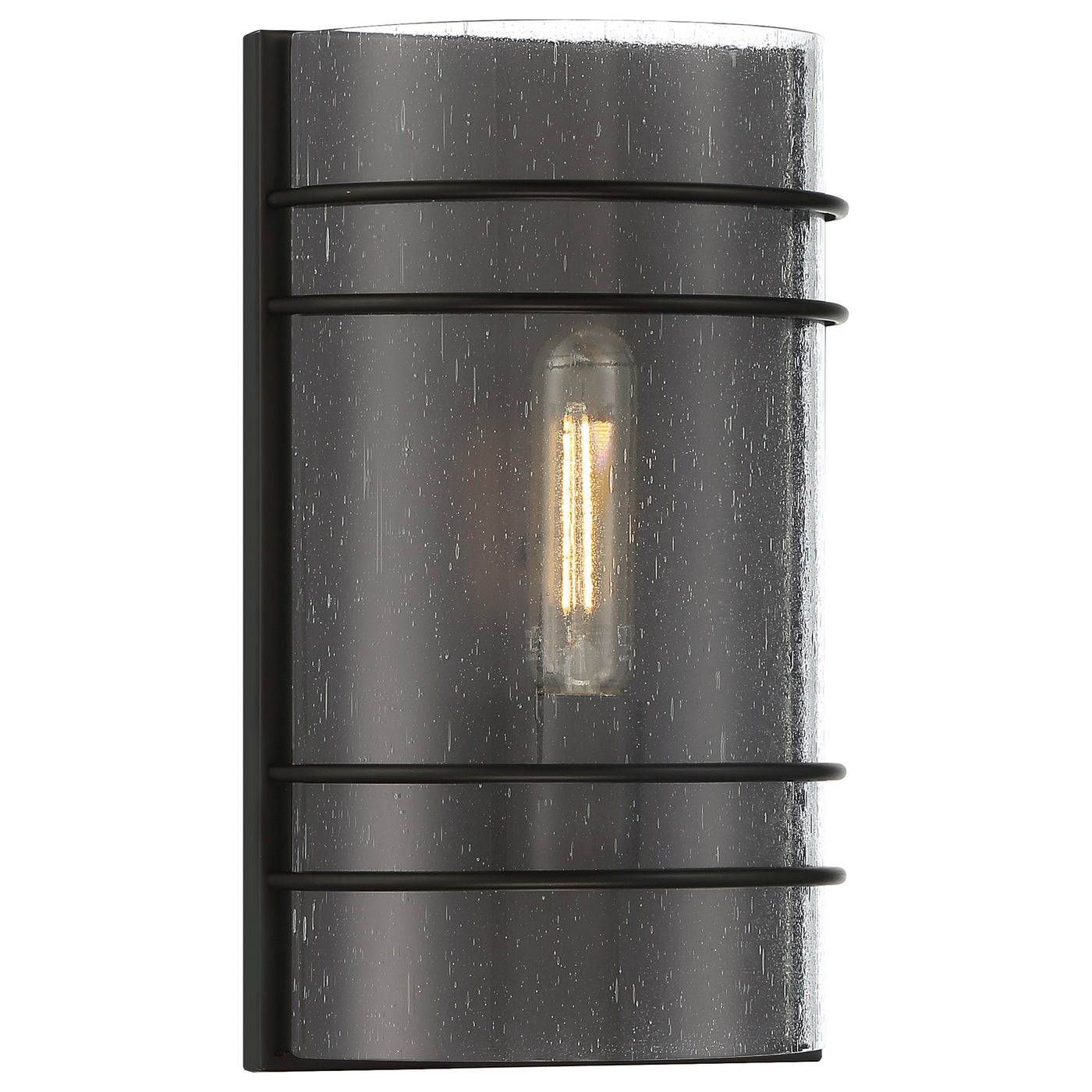 1 Light LED Outdoor Wall Sconce, 300 Lumens, 4W, 2700K, 120V, Matte Black Finish, Cassi Collection