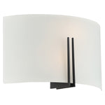 2 Light LED Wall Sconce, 1600 Lumens, 20W, 3000K, 120V, Matte Black Finish, Prong Collection
