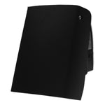 Black rectangular wall pack with matte finish and curved edges adaptive outdoor adjustable led light in black finish