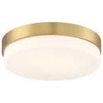 LED Flush Mount, 2000 Lumens, Antique Brushed Brass or Matte Black Finish, 120V