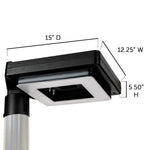 Contemporary Square Solar Post Light