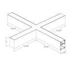 22x22" T-Shape Downlight, 6000 Lumen Max, Wattage and CCT Selectable, 120-277V