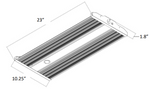 Low Profile Linear High Bay Fixture, 24000 Lumen Max, CCT Selectable, 120-277V
