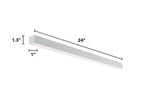 2FT LED Linear Suspended/Grid Mount Fixture, 1150 Lumen Max, Wattage and CCT Selectable, 120-277V
