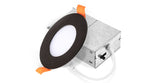 3" LED Round Recessed Mini Panel, 6W, CCT Selectable, 120V, Black, Bronze, Nickel or White
