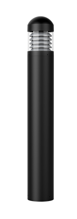 Commercial LED Bollard Light - 1800LM Max, CCT & Wattage Selectable, Dome Top Louver Reflector, Modular, 6-8" Retrofit Base, Black or Bronze