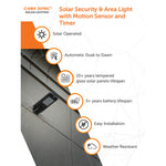 Solar Security & Area Light With Motion Sensor and Timer, 2800 Lumens, 16W, 6000 CCT