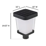 Halo Solar Post Light with 3" Fitter