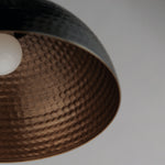 12" Rockport 1-Light Pendant, Black / Antique Copper or Sage Green