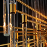 29" Divine 8-Light Pendant, 480W, 120V, Polished Nickel or Heritage Finish