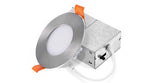 3" LED Round Recessed Mini Panel, 6W, CCT Selectable, 120V, Black, Bronze, Nickel or White