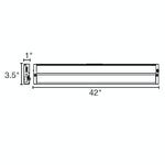 42" LED Undercabinet Bar Light, 18W, 1250 Lumens, CCT Selectable, 120V, White or Bronze Finish