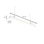 4 FT Outdoor LED Linear Fixture, 8800 Lumen Max, Wattage and CCT Selectable, IP66 Rated, Suspended Mount with Linking Kit Option, 120-277V