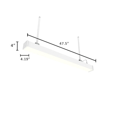 4 FT LED Linear Fixture, IP66 Rated, 8800 Lumen Max,  Wattage and CCT Selectable, Suspended Mount with Linking Kit Option, 120-277V