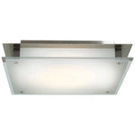 LED Flush Mount Ceiling Light, Brushed Steel Finish, 200W, 120V, Vision SQ Collection