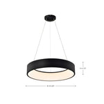 Black pendant light with white interior on a white background
