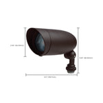 6 Watt LED Landscape Floodlight; RGB and 2700K-5000K Tunable White; Bronze Finish