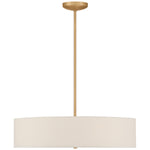 LED Pendant Semi-Flush Mount Ceiling Light, 34W, Antiqued Brushed Brass Finish, 120V, Mid Town Collection