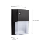 LED Entryway Wall Pack; 10/15/20 Wattage Selectable; 30K/40K/50K CCT Selectable; Bronze or White Finish