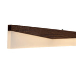 4FT LED Linear Fixture, 1795 Lumens, 3000K, 20W, 100-240V, Smoke Reflection Walnut Wood Finish