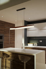 4FT LED Linear Fixture, 1795 Lumens, 3000K, 20W, 100-240V, Smoke Reflection Walnut Wood Finish