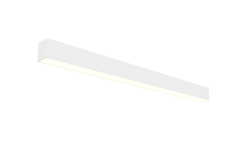 6 FT LED Direct/Indirect Suspended Linear Fixture, 8250 Lumen Max, Wattage and CCT Selectable, 120-277V, Black or White Finish